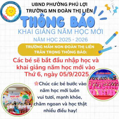 THÔNG BÁO KHAI GIẢNG NĂM HỌC 2025-2026
