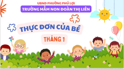 THỰC ĐƠN THÁNG 1
