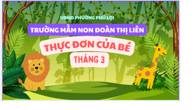 Thực đơn tháng 3