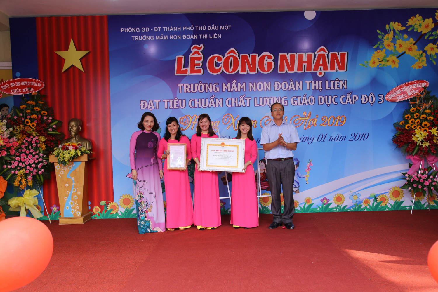 TRƯỜNG MẦM NON ĐOÀN THỊ LIÊN ĐƯỢC CÔNG NHẬN ĐẠT CHUẨN CHẤT LƯỢNG GIÁO DỤC  CẤP ĐỘ 3