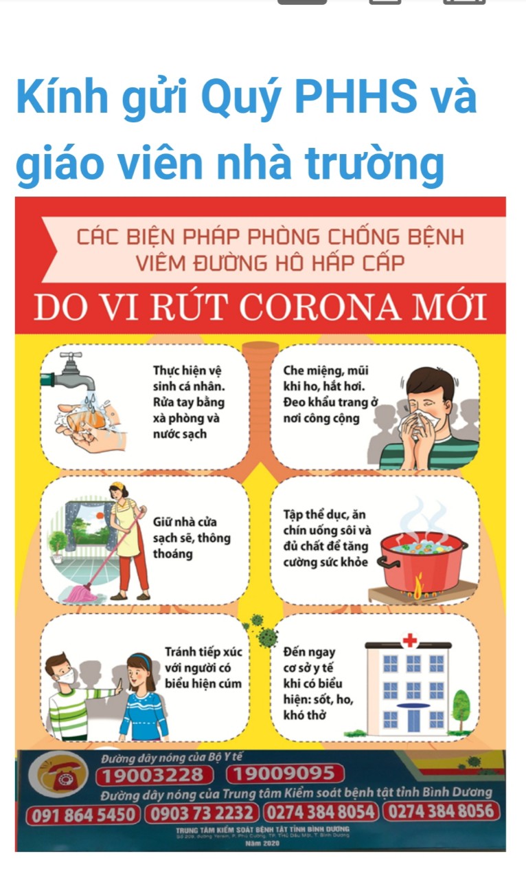 CÁC BIỆN PHÁP PHÒNG CHỐNG BỆNH VIÊM ĐƯỜNG HÔ HẤP CẤP DO VIRUT CORONA MỚI