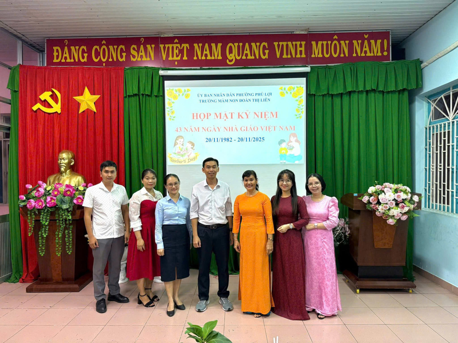 TRƯỜNG MẦM NON ĐOÀN THỊ LIÊN TỔ CHỨC HỌP MẶT KỶ NIỆM 43 NĂM NGÀY NHÀ GIÁO VIỆT NAM (20/11/1982 – 20/11/2025)