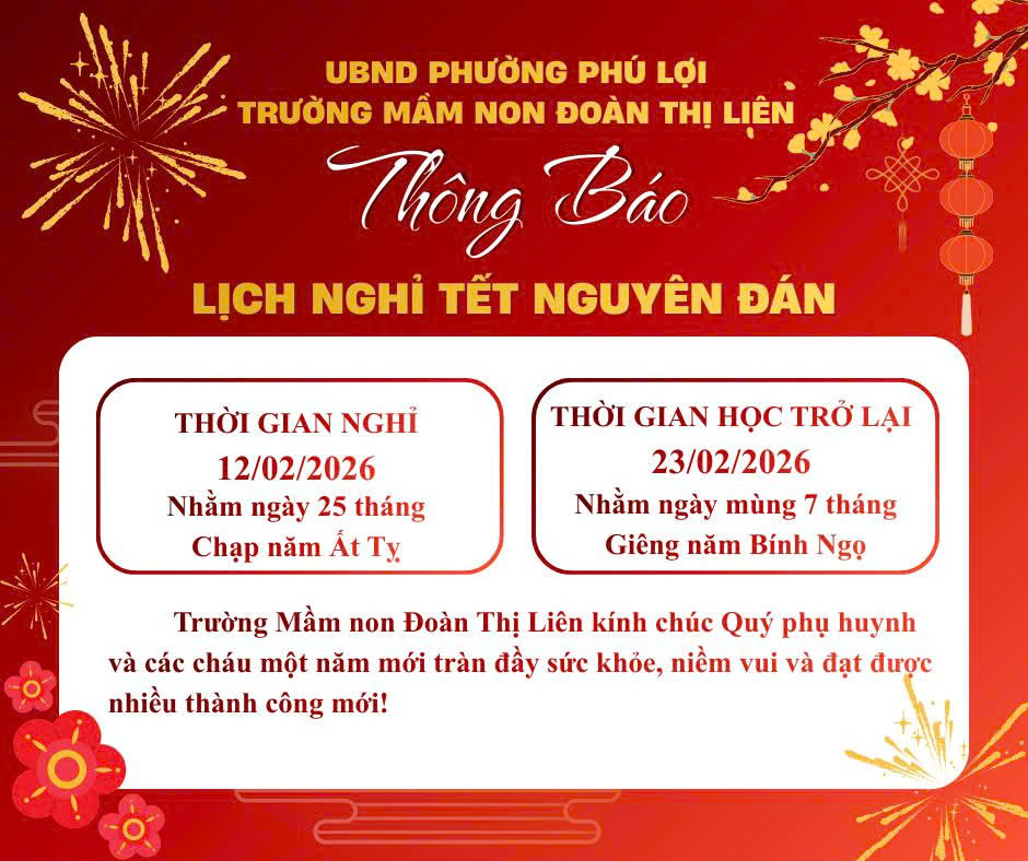LỊCH NGHỈ TẾT NGUYÊN ĐÁN NĂM 2026