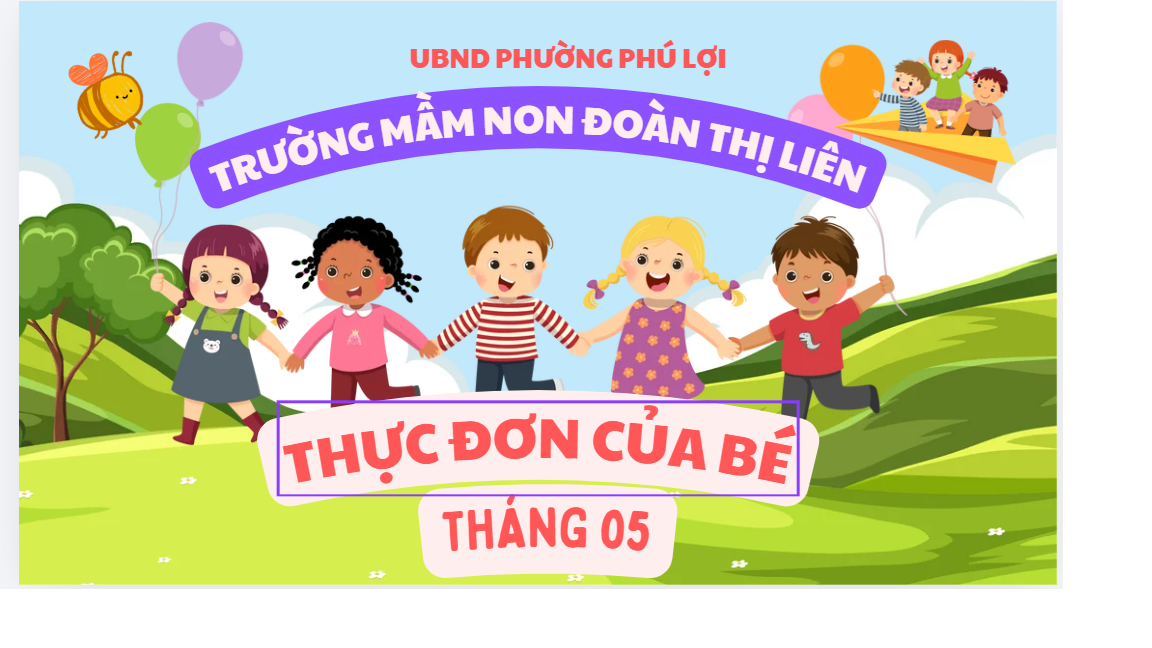 Thực đơn tháng 5